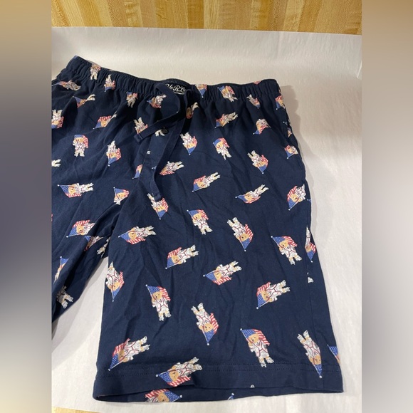 Polo Ralph Lauren Bear USA Flag Lounge Shorts AOP All Over Print Men's M - Picture 7 of 7